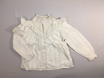 Chemisier m.l beige fil doré plumetis