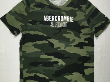 T-shirt m.c vert camouflage, bouloché