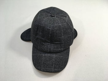 Chapeau casquette grise à carreaux