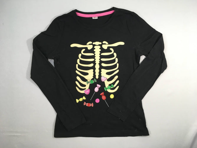 T-shirt m.l noir squelettes, moins cher chez Petit Kiwi