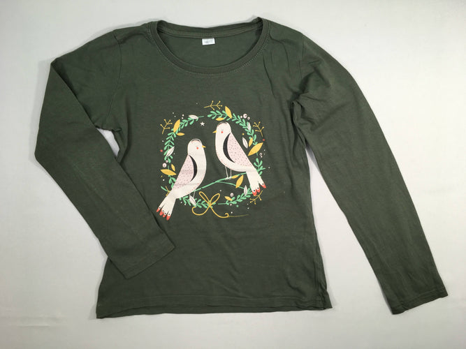 T-shirt m.l vert oiseaux, moins cher chez Petit Kiwi