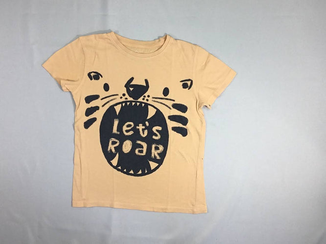 T-shirt m.c orange félin, moins cher chez Petit Kiwi