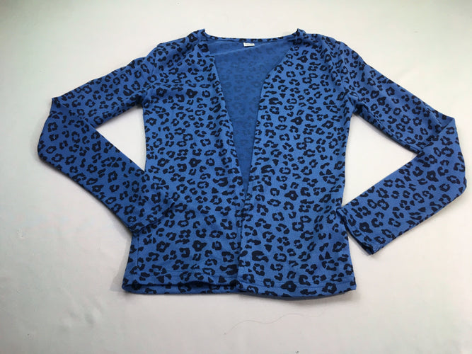 Gilet bleu léopard, moins cher chez Petit Kiwi