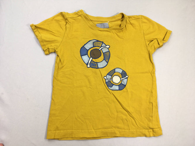 T-shirt m.c jaune bouées, moins cher chez Petit Kiwi