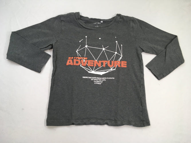 T-shirt m.l gris foncé Adventure, moins cher chez Petit Kiwi