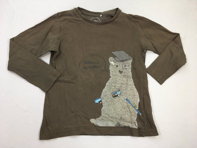 T-shirt m.l brun ours, moins cher chez Petit Kiwi