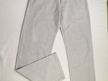 Pantalon 55% lin gris