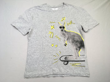 T-shirt m.c gris chiné kangourou