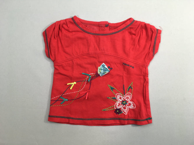 T-shirt m.c rouge cerf volant, moins cher chez Petit Kiwi