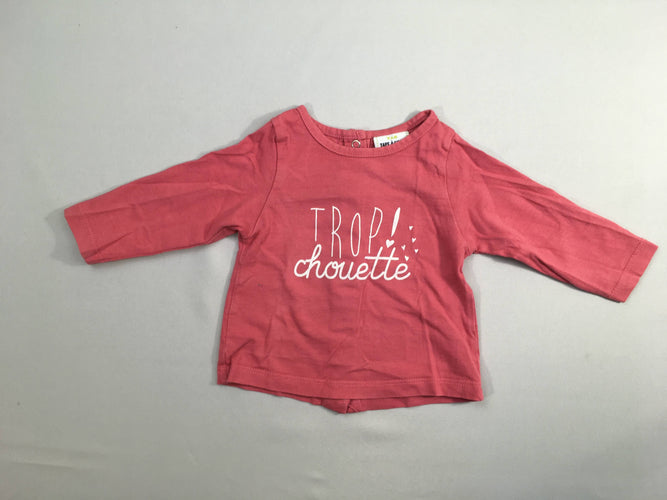 T-shirt m.l rose Trop chouette, moins cher chez Petit Kiwi