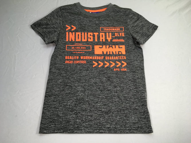 T-shirt m.c gris foncé Industr.y flammé, moins cher chez Petit Kiwi