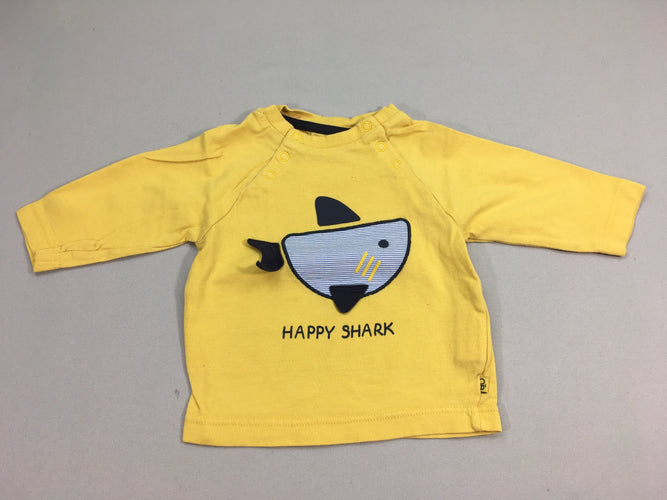 T-shirt m.l jaune poisson, moins cher chez Petit Kiwi
