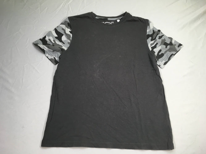 T-shirt m.c gris foncé, moins cher chez Petit Kiwi