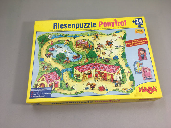 Puzzle géant Le Poney Club 24 pcs, moins cher chez Petit Kiwi