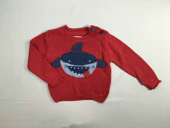 Pull rouge requin