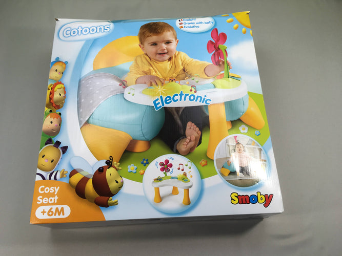 Siège avec table d'activités cotoons, 6m+, moins cher chez Petit Kiwi