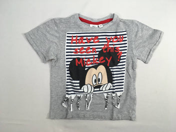 T-shirt m.c gris chiné Mickey