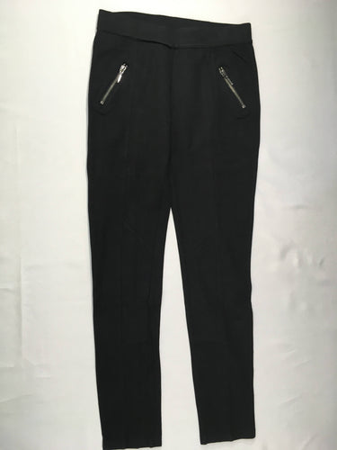 Pantalon molleton noir poche zipée, moins cher chez Petit Kiwi