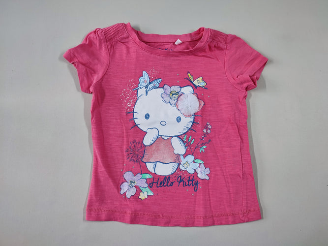 T-shirt m.c rose Hello Kitty, moins cher chez Petit Kiwi