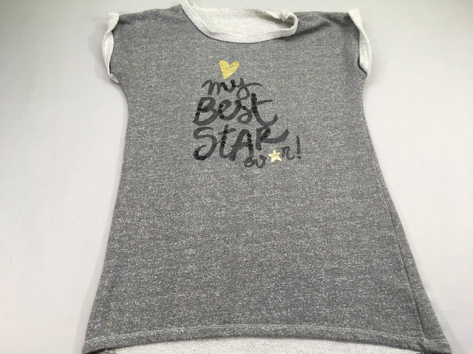 Sweat s.m gris chiné à revers My best Star, moins cher chez Petit Kiwi