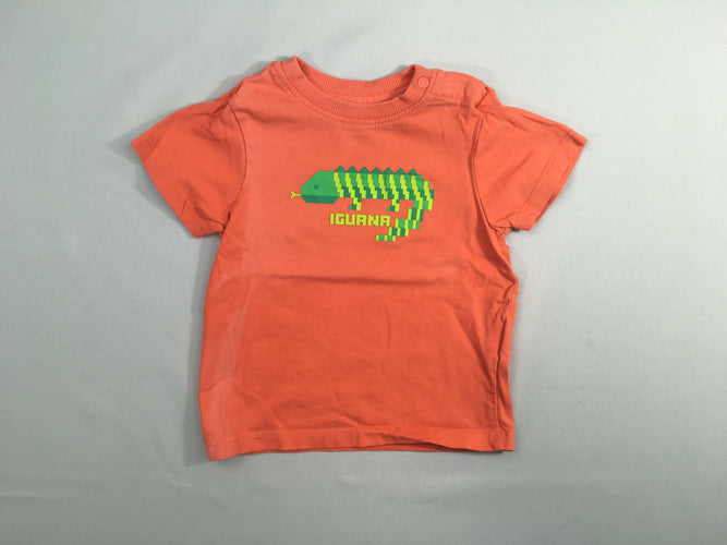 T-shirt m.c orange iguana, moins cher chez Petit Kiwi