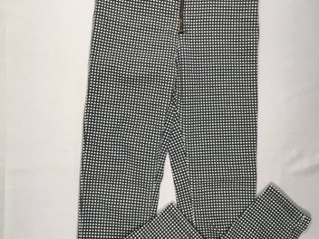 Pantalon à carreaux gris-blanc 26 Skinny