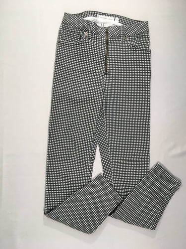 Pantalon à carreaux gris-blanc 26 Skinny, moins cher chez Petit Kiwi