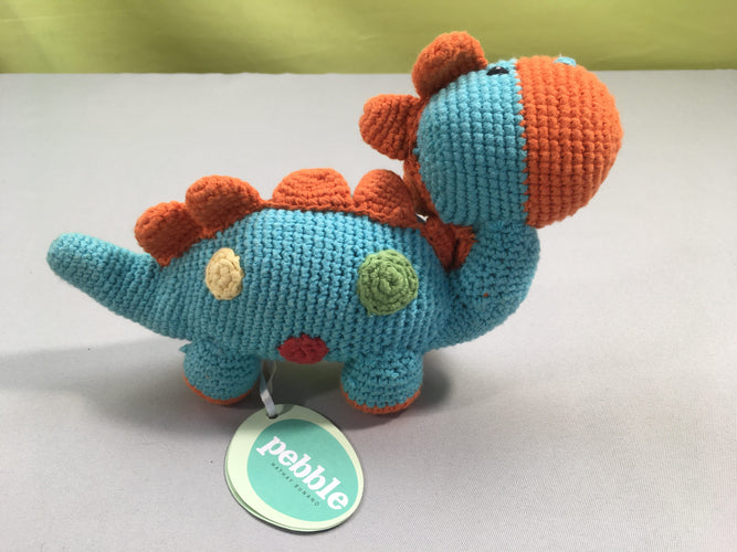 Dinosaure turquoise en crochet Handmade, moins cher chez Petit Kiwi