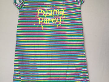 Robe m.c de nuit rayé multicolore party, légèrement boulochée