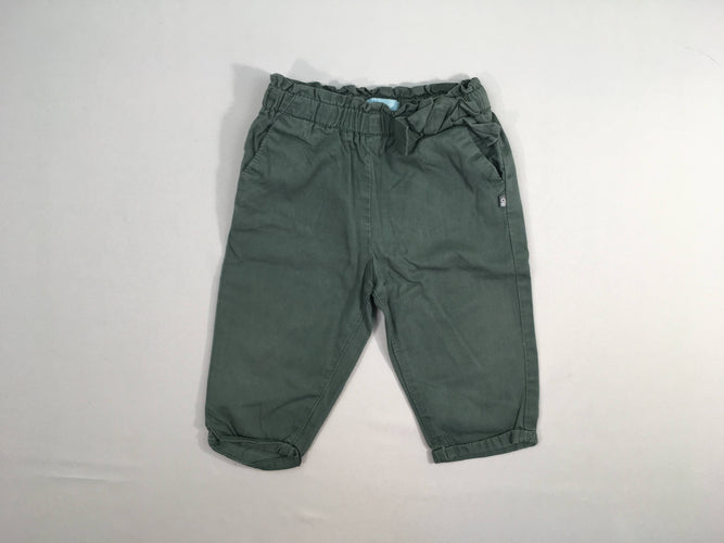 Pantalon vert grisé noeud, moins cher chez Petit Kiwi