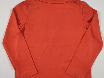 T-shirt m.l col roulé orange