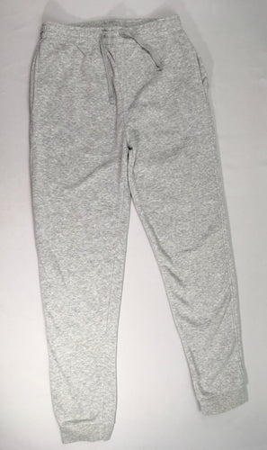 Pantalon de training molleton gris chiné, légèrement bouloché, moins cher chez Petit Kiwi