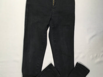 Jegging skinny anthracite zippé