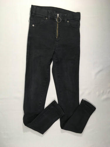 Jegging skinny anthracite zippé, moins cher chez Petit Kiwi