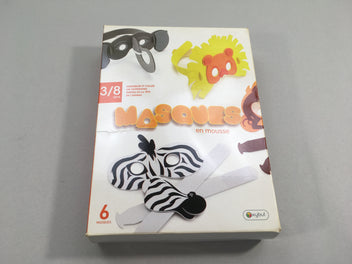 6 masques en mousse, Oxybul Etat neuf