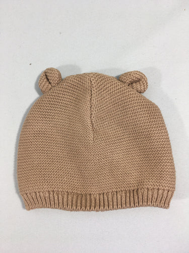 Bonnet mailles brun oreilles, moins cher chez Petit Kiwi