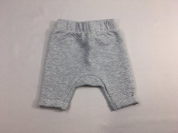 Pantalon molleton gris chiné texturé