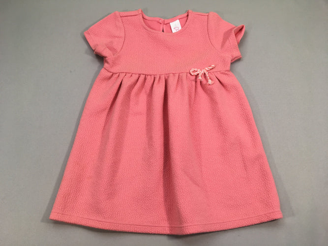 Robe m.c molleton texturé rose, moins cher chez Petit Kiwi
