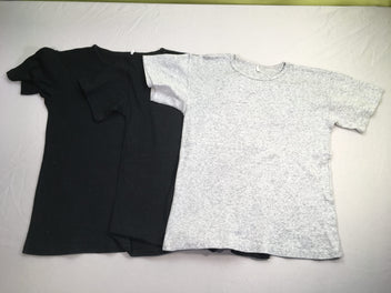 Lot de 3 chemisettes m.c gris/noir