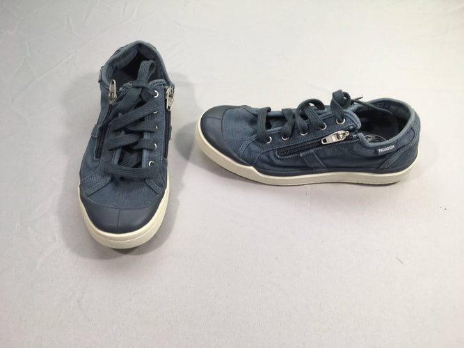 Palladium en toile basses bleues zip 32 1 2