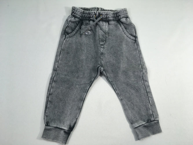 Pantalon molleton gris effet délavé, moins cher chez Petit Kiwi
