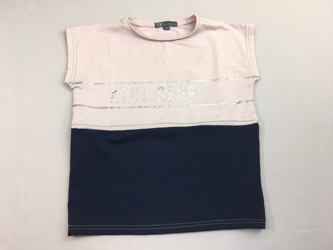 T-shirt m.c de sport rose-bleu Athl, moins cher chez Petit Kiwi