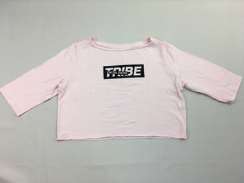 T-shirt cropped ml rose flammé TRIB