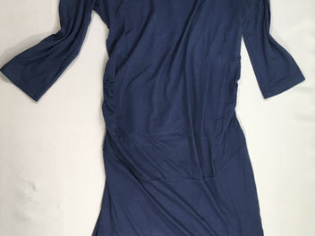 Robe m.l jersey bleu + ceinture