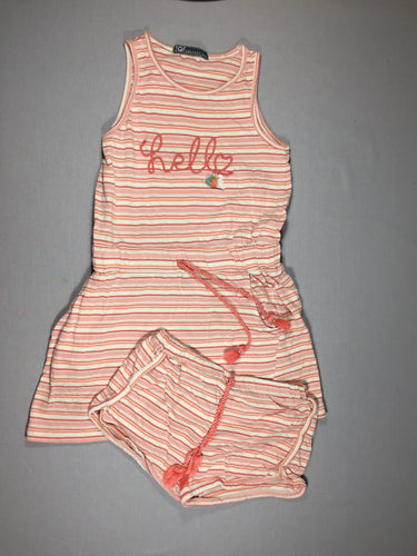 Pyjashort s.m ligné rose et blanc - 2 pièces, moins cher chez Petit Kiwi