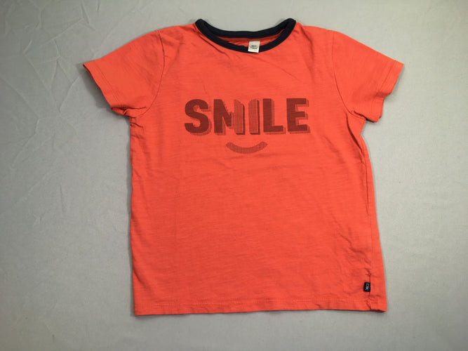 T-shirt m.c orange flammé Smile, moins cher chez Petit Kiwi