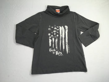 T-shirt col gris foncé drapeau