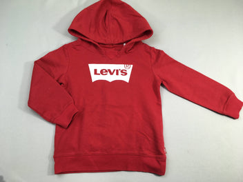 Sweat rouge à capuche Levi's, légèrement bouloché