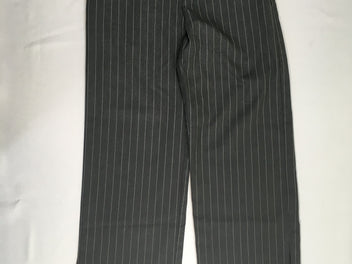 Pantalon ample classique gris ligné