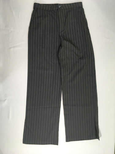 Pantalon ample classique gris ligné, moins cher chez Petit Kiwi